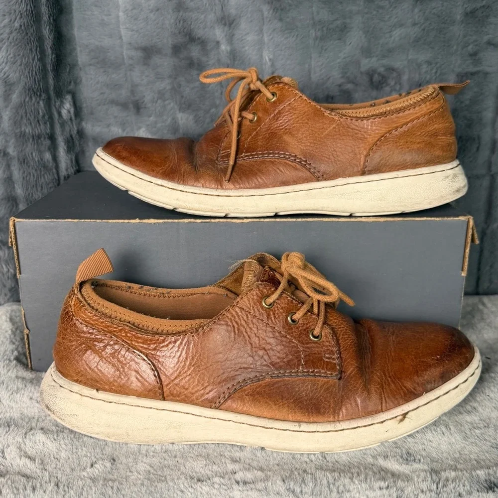 Born Harrison Mens Brown Leather Oxford Shoes BM0006506 Size 9M